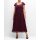 Satin-Chiffon-Abendkleid m. Pailletten, aubergine