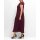 Satin-Chiffon-Abendkleid m. Pailletten, aubergine