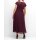 Satin-Chiffon-Abendkleid m. Pailletten, aubergine