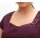 Satin-Chiffon-Abendkleid m. Pailletten, aubergine