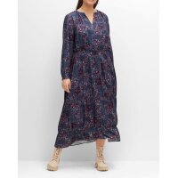 Maxi print dress, navy-multicolour