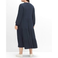 Sukienka z jerseyu w stylu boho, spódnica warstwowa, niebieska