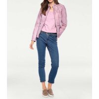 Designer-Lammnappalederjacke, rosé-used