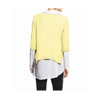 Shirt 2-Teiler, gelb-weiß