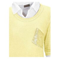 Shirt 2-Teiler, gelb-weiß