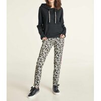 Stretch-Twillhose, leo-bedruckt