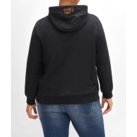 Kapuzensweatshirt mit Animal-Frontdruck, schwarz