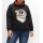 Kapuzensweatshirt mit Animal-Frontdruck, schwarz