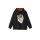 Kapuzensweatshirt mit Animal-Frontdruck, schwarz