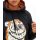 Kapuzensweatshirt mit Animal-Frontdruck, schwarz
