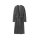 Knit coat with ribbed structure and tie belt, smoke grey