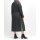 Knit coat with ribbed structure and tie belt, smoke grey