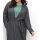 Knit coat with ribbed structure and tie belt, smoke grey