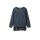Sweatshirt mit Strasssteinen und Volant, nachtblau