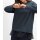 Sweatshirt mit Strasssteinen und Volant, nachtblau