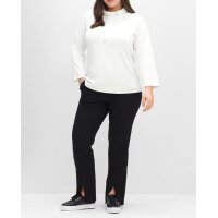 Sweter ze stójką i ściągaczem, ecru