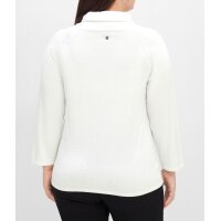 Sweter ze stójką i ściągaczem, ecru