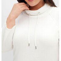Sweter ze stójką i ściągaczem, ecru