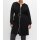 Long-Shirtjacke m. dekorativem Gürtel, schwarz