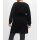 Long-Shirtjacke m. dekorativem Gürtel, schwarz