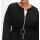Long-Shirtjacke m. dekorativem Gürtel, schwarz