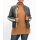 Biker-Lederjacke mit Kontraststreifen, blau-used