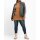 Biker-Lederjacke mit Kontraststreifen, blau-used