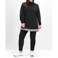 Bluza z kontrastową wstawką, czarna