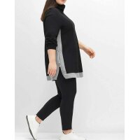 Bluza z kontrastową wstawką, czarna