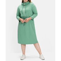 Sweatkleid m.Umlegekragen, salbeigrün meliert