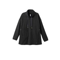 Sweatshirt  in A-Linie, mit Taschen und Kragen, schwarz