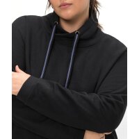 Bluza z dekoltem w kształcie litery A, kieszeniami i kołnierzykiem, czarna