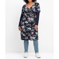 Marken-2-in-1-Jersey-Kleid, marine-bedruckt