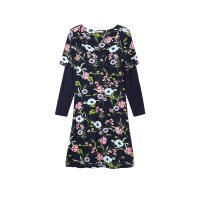 Marken-2-in-1-Jersey-Kleid, marine-bedruckt