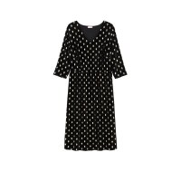 Abend-Jersey-Samtkleid, schwarz-gold