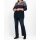 Colourblocking-Pullover m.Troyerkragen, blau-bordeaux