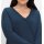 Wrap knit dress with jersey underdress, midnight blue