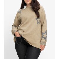 Sweter z gwiazdami, beżowy