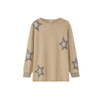 Sweter z gwiazdami, beżowy