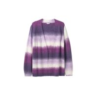 Cardigan with gradiating colours in tie-dye look, lavender
