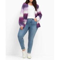 Cardigan with gradiating colours in tie-dye look, lavender
