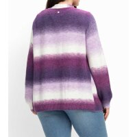 Cardigan with gradiating colours in tie-dye look, lavender