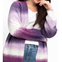 Cardigan with gradiating colours in tie-dye look, lavender