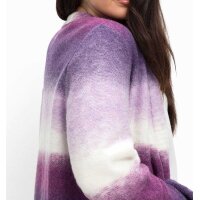 Cardigan with gradiating colours in tie-dye look, lavender