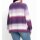 Cardigan with gradiating colours in tie-dye look, lavender