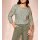 Bändchengarn-Pullover, ecru-khaki