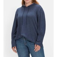 Pullover m. Kapuze und Tunnelzug, blau