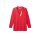 Pullover m. V-Ausschnitt und Polokragen, mohnrot