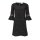 Designer-Druckkleid, schwarz-weiß