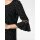 Designer-Druckkleid, schwarz-weiß